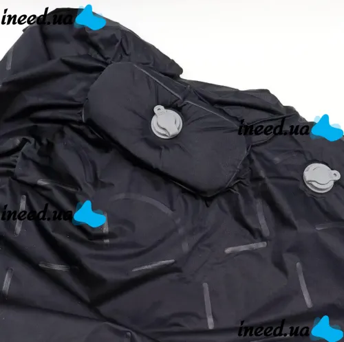 Надувной туристический матрас с подушкой Outdoor Sleeping GS-710 со встроенным насосом, Каремат 190x60x5см с подголовником для кемпинга SD-01 Черный