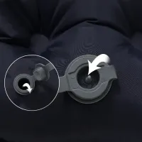 Надувной туристический матрас с подушкой Outdoor Sleeping GS-710 со встроенным насосом, Каремат 190x60x5см с подголовником для кемпинга SD-01 Черный