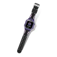 Wrist Smart Children's Smart Watch Smart Watch X17 400 mAh with SIM Card, GPS, Video Call and Flashlight Waterproof for Children Purple