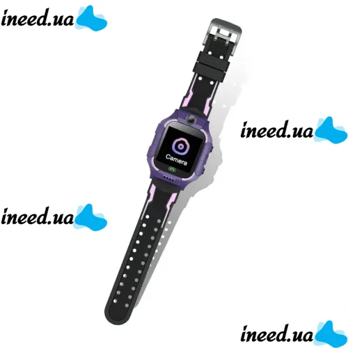 Wrist Smart Children's Smart Watch Smart Watch X17 400 mAh with SIM Card, GPS, Video Call and Flashlight Waterproof for Children Purple