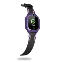 Wrist Smart Children's Smart Watch Smart Watch X17 400 mAh with SIM Card, GPS, Video Call and Flashlight Waterproof for Children Purple