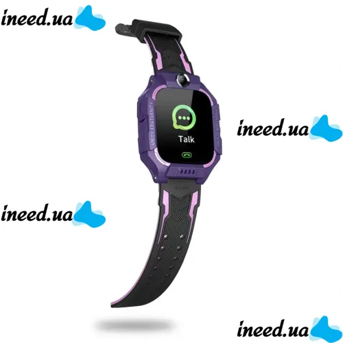 Wrist Smart Children's Smart Watch Smart Watch X17 400 mAh with SIM Card, GPS, Video Call and Flashlight Waterproof for Children Purple