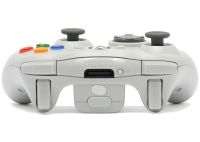 Microsoft Xbox 360 Wireless Joystick White Original Gaming Gamepad, Vibration Controller for Set-top Box and Battery-powered PC White