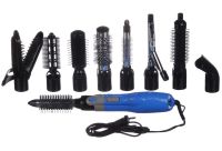 Hair dryer comb for drying hair Gemei GM-4833 10 in 1 styler brush brush, set for styling and curling, multi-styler with replaceable nozzles 1000W