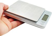 Большие ювелирные весы Domotec MS-1729 от 0.1 гр до 2000 гр на 2 кг граммовые электронные весы с 2-мя чашами тарами и дисплеем на батарейках Серые