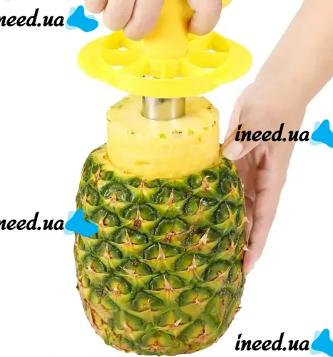 Кухонный нож для нарезки сердцевины ананаса кольцами PineАpple Peeler, Слайсер для резки очистки ананасов слайсами Ананасорезка из нержавеющей стали