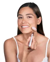Вибромассажер роллер для лица Flawless Contour массажный ролик с двумя насадками на батарейках, электрический массажер для массажа, ролик-массажер