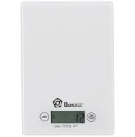 Domotec MS-912 Kitchen Electronic scales from 1 g to 7 kg, MX-402 Rectangular sensor scales with a flat platform for weighing products White