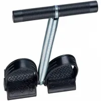 Пружинный эспандер Tummy Trimmer L1013 для мышц рук, живота и спины с креплением для ног, Спортивный тренажер Тами Тример для укрепления тела Черный