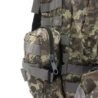 Тактичний чоловічий рюкзак B08 на 55 л зі знімними підсумками, туристичний військовий баул (55х40х25 см) з системою Моллі Oxford 600D Піксель