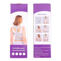Fixing corrector of correct posture Invisible Pose Cion Belt, Corset for correction and alignment of the back and shoulders, bandage, Velcro vest Gray
