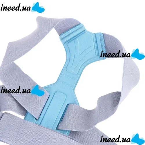 Fixing corrector of correct posture Invisible Pose Cion Belt, Corset for correction and alignment of the back and shoulders, bandage, Velcro vest Gray