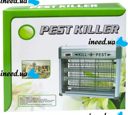 Електрична Світлодіодна лампа пастка Pest Killer BK-L4 для літаючих комах 4W, знищувач комарів і мух MAG-759 4Вт від мережі Білий