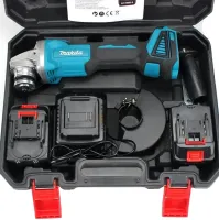 Cordless mini drill 125 mm Makita DGA504ZL for 2 batteries 24V 5Ah, Cordless angle grinder turbine Makita in a case