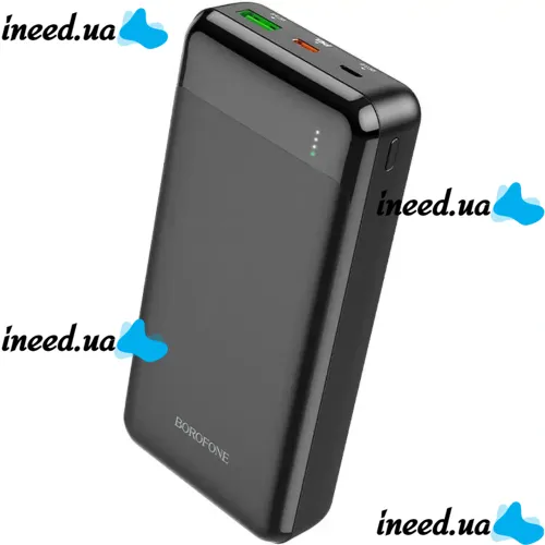 Зовнішній акумулятор повербанк Power Bank Borofone Bj19a 20000mAh PD20W + QC3.0 з швидкою зарядкою, портативний зарядний пристрій батарея 2 виходи