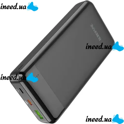 Зовнішній акумулятор повербанк Power Bank Borofone Bj19a 20000mAh PD20W + QC3.0 з швидкою зарядкою, портативний зарядний пристрій батарея 2 виходи