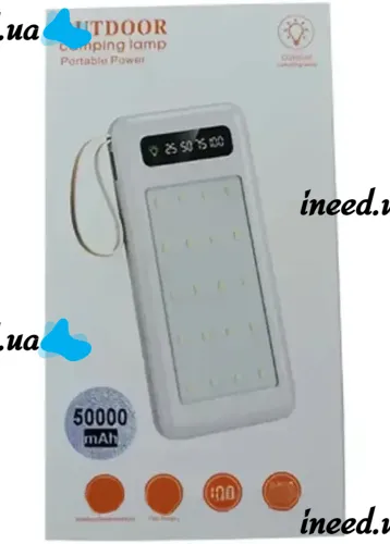 Portable Charger Power Bank Z-05 50000 mah with a set of 4 cables, External battery charging with Flashlight Type-C microUSB Lightning