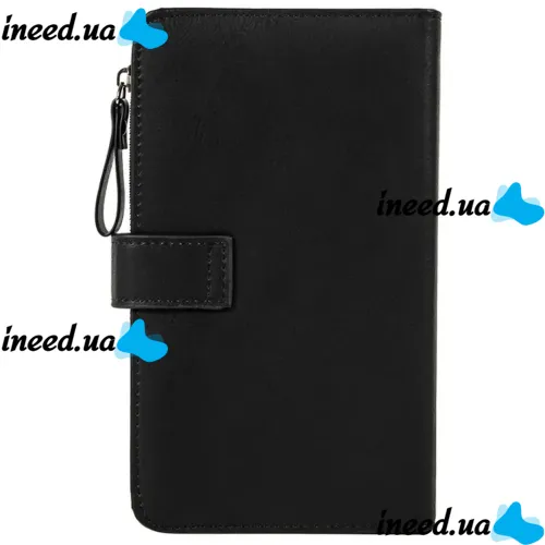 Жіночий гаманець клатч Baellerry Miracle JC224 Black з відділенням для телефону на кнопці, жіноче портмоне на 17 відділень для купюр і монет Чорний