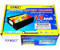 Зарядний пристрій для акумулятора UKC Battery Charger 12V 20A MA-1220A з вбудованим амперметром, Зарядка для акумуляторів авто і мото Чорний