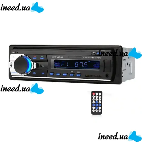 Universal Bluetooth Pioneer JSD-520 Bluetooth Car stereo player with USB and SD, Car stereo player with remote control in the car Black