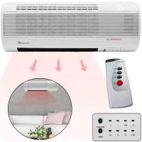 Настінний електричний тепловентилятор Domotec MS-5961 з пультом 2000W Керамічний обігрівач на стіну теплова завіса Домотек MS 5961 з таймером