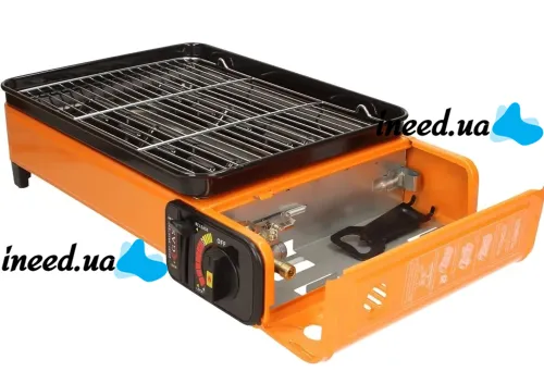 Настільна газова гриль плита Blue Shield BDZ-290A 2200W на 1 конфорку, одноконфорочная плитка барбекю з автоматичним п'єзопідпалом і шампурами