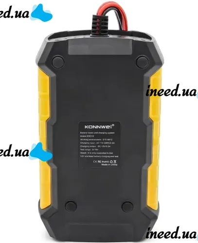 Автоматичний зарядний пристрій тестер KONNWEI KW510 для зарядки тестування автомобільних акумуляторів 4-100Ah аналізатор всіх типів АКБ