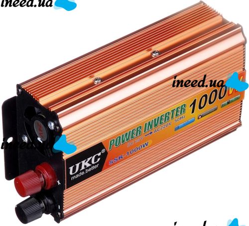 Автомобільний інвертор UKC 24V - 220V 1000W авто перетворювач напруги струму від прикурювача і акумулятора зарядний із захистом від перегріву 1000Вт