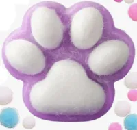 Силіконова іграшка антистрес сквіш котяча лапка Squishy Toys з ворсинками для рук, Дитяча м'ялка лапа кота Моті Каваї з кульками 2410-4 для дітей