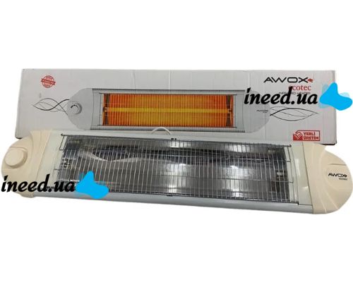 Awox Ecotec 2500W Infrared Electric Heater Quartz Floor Electric Heater, Wall Mounted UFO with Telescopic Leg for Home