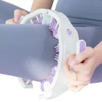 Anti-cellulite Round Roller Massager 360° Circular Roller SBJ-2303 for Waist and Buttocks W3 Ring Roller for Body Massage White with Purple