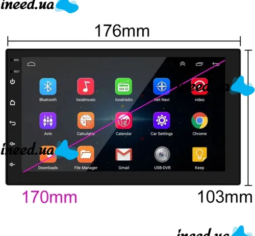 Універсальна автомагнітола MP5 CJ CP606 BT Android 8.0 2G - 16G 2DIN плеєр з USB і SD з короткою базою, автомобільна магнітола програвач в машину