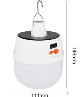 Аккумуляторная подвесная лампа Solar Lamp BL-2022 на солнечной батарее, Подвесной светодиодный фонарь на крючке для кемпинга на аккумуляторе JD-2022