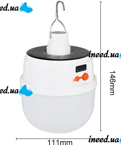 Аккумуляторная подвесная лампа Solar Lamp BL-2022 на солнечной батарее, Подвесной светодиодный фонарь на крючке для кемпинга на аккумуляторе JD-2022