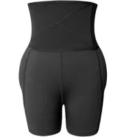 Corrective panties-shorts Body Hip Pants for buttocks enlargement with an overstated high waist and push-up effect, thigh-tightening Black
