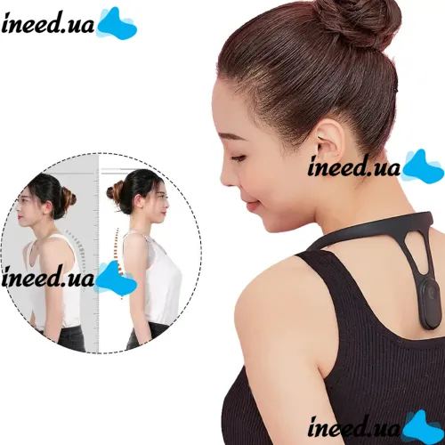Розумний коректор постави Posture Device S910 з вібро нагадуванням USB Корсет від сутулості з датчиком неправильного положення спини з вібрацією
