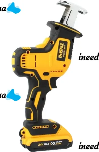 Акумуляторна шабельна пила DeWalt DCS312NT 24V 2 акумулятори і 4 пили для різання металу дерева, Електропила лобзик з набором полотен у кейсі