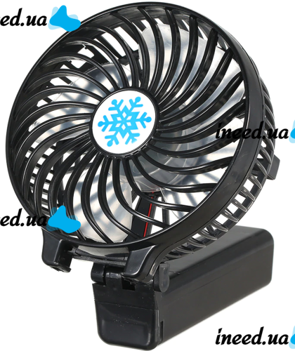 Ручний міні вентилятор Handy Mini Fan WX - 6508 USB акумуляторний настільний вентилятор трансформер зі складною ручкою і знімним акумулятором