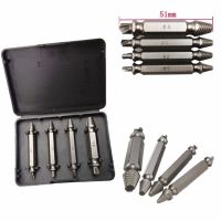 A set of Easy Out Tool S2 bit extractors 4 pcs in a box, double-sided nozzles for unscrewing broken, licked screws and bolts on a screwdriver