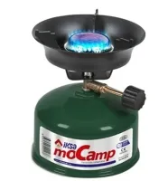 Iksa MoCamp 203 Green Camping Gas Burner with Piezo Ignition, Portable Mini Cooking Stove, Picnic and Camping Balloon Green