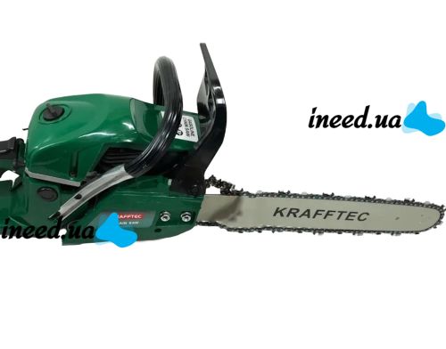 Gasoline chainsaw Krafftec KRA-5800 7 hp 45 cm bar for trimming trees and cutting firewood, Chainsaw Adeytos 18" inch 58cm3 Green