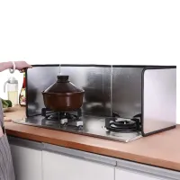 Protective folding panel MAG-593 for gas stove against grease and splashes 41x31x3cm Non-stick folding protective screen stainless steel partition