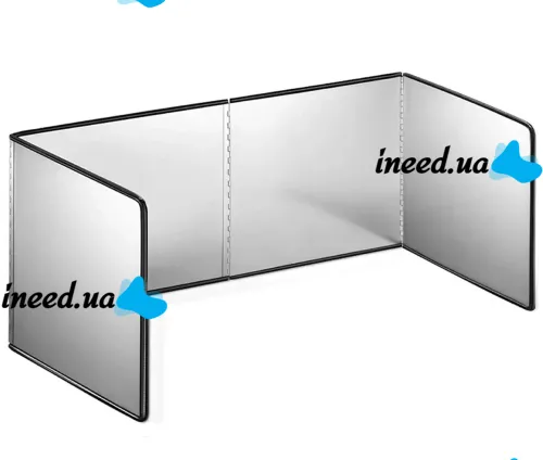 Protective folding panel MAG-593 for gas stove against grease and splashes 41x31x3cm Non-stick folding protective screen stainless steel partition