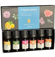 Set of water-soluble essential oils Fragrant Garden 6 pcs with different fragrances, Fragrant Garden essential oil 10 ml each for fragrances