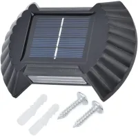 Настенный уличный фонарь прожектор Smart Solar Light JB-012 на солнечной батарее, Аккумуляторный светильник с солнечной панелью на стену JB012 Черный
