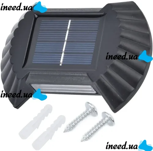 Настенный уличный фонарь прожектор Smart Solar Light JB-012 на солнечной батарее, Аккумуляторный светильник с солнечной панелью на стену JB012 Черный