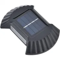 Настенный уличный фонарь прожектор Smart Solar Light JB-012 на солнечной батарее, Аккумуляторный светильник с солнечной панелью на стену JB012 Черный