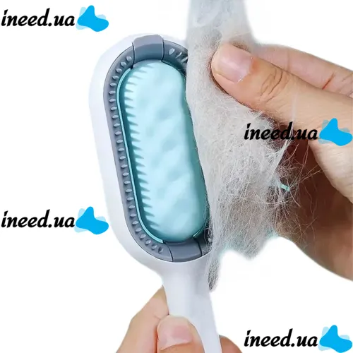 Універсальна щітка Pet Cleaning Hair LY-364 для сухого і вологого вичісування собак і котів, гребінець для грумінгу тварин з відсіком для води