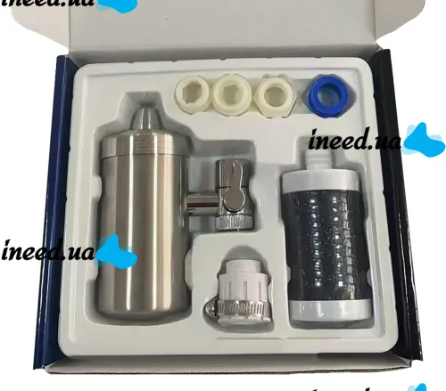 Проточний фільтр насадка на кран з нержавіючої сталі Water Purifier ZSF-080 для очищення води, водяний фільтр для води під кран 687-1 Сріблястий