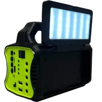 Автономна сонячна станція GDPlus GD-8076 ліхтар колонка з функцією Power Bank, Bluetooth, FM радіо, MP3 і 4 LED лампочки з сонячною панеллю